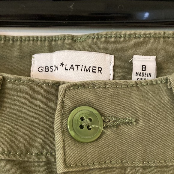 Gibson & Latimer Sage color Pants size 8 inseam 27” high rise relaxed chino - Picture 6 of 16